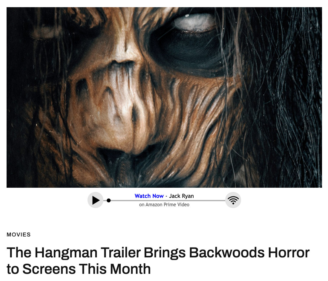The Hangman Trailer Brings Backwoods Horror to Screens This Month